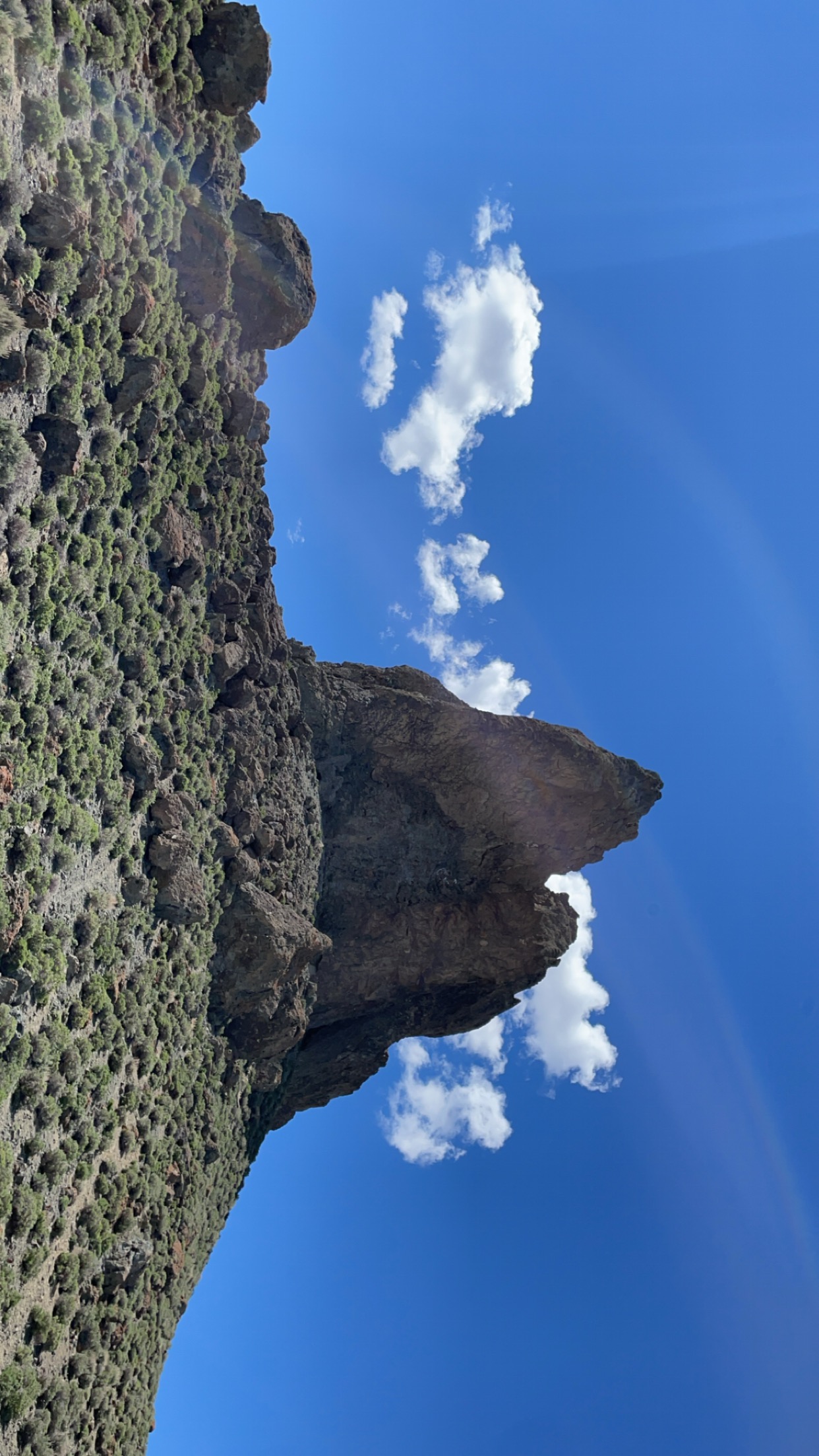 Picture of the peak of Boar's Tusk north of Rock Springs. 