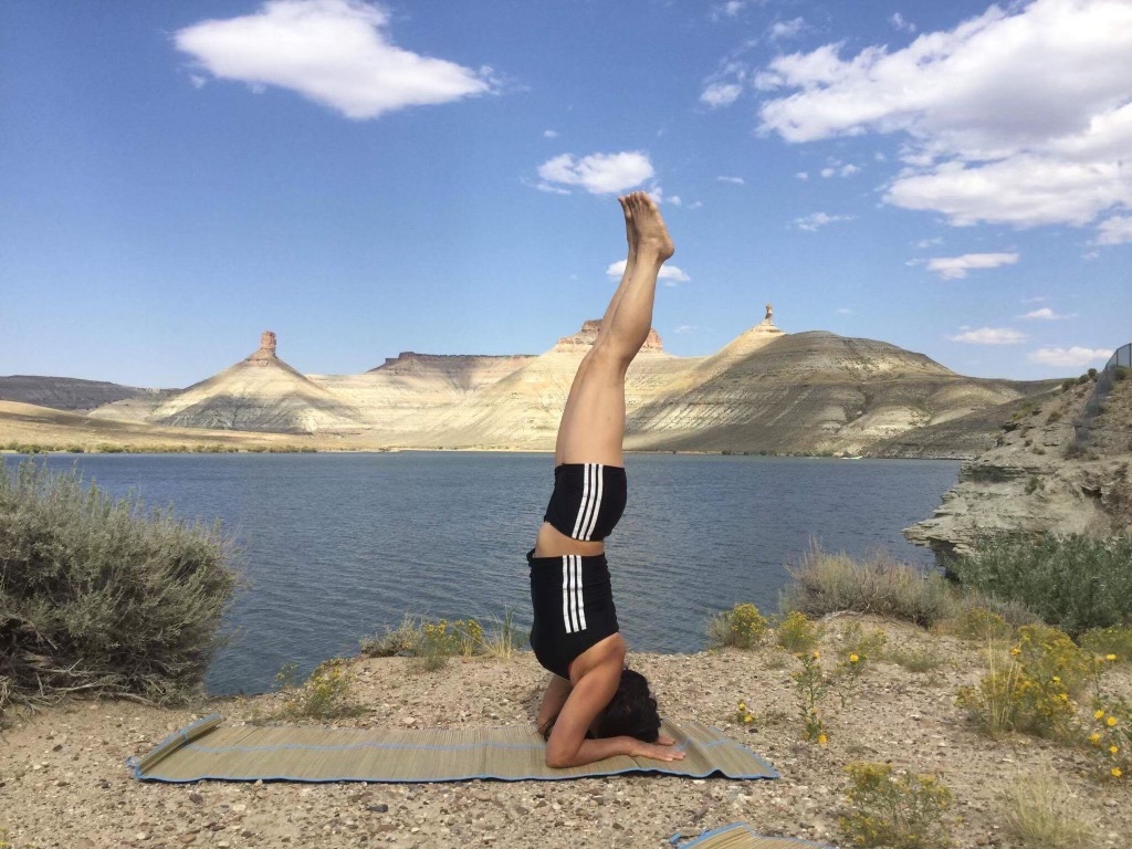 Instructor Prakai in Head Stand